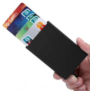Stainless Steel RFID Credit Card Holder Metal Card Case Wallet Automatic Eject Card Case