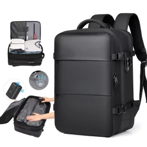 Stock Large Capacity Backpack Anti Theft Custom Vacuum Compression Waterproof Bag Travel Business Laptop Backpack