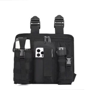 Street Outdoor Men’s Backpack with Multiple Pockets Motorcycle Jacket Style Sports Running Oxford Cloth Tactical Bag