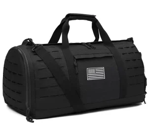 Strong Quality Luxury Casual Tactical Duffle Bag Men Sport Gym Fitness Tote Travel Training Workout Shoe Compartment Waterproof
