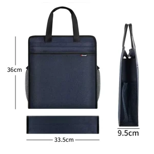 Student Large Capacity Portable Waterproof Fashion Oxford Material Book Bag with Zipper Closure for School & Homework Storage