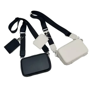 Stylish Casual Men’s Cross Span Bag with Wide Shoulder Strap Two piece Shoulder Bag