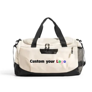 Stylish Gym Duffel Bag for Women Men Large Capacity Sports Bag Shoe Compartment Waterproof Travel Weekender Bag Custom Logo