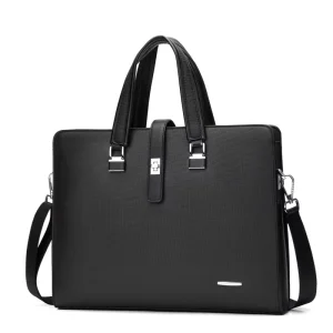 Stylish Luxury PU Waterproof Men’s Office Business Shoulder Bag Men’s Sling Bag Briefcase Suitable for Daily Commuting