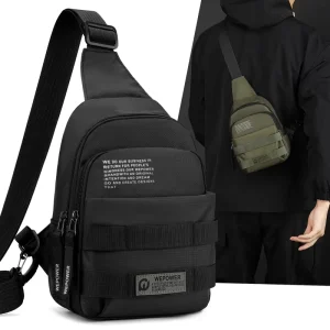 Stylish Men’s Crossbody Single Shoulder Waist Bag Waterproof Wear-resistant Outdoor Messenger Bag Travel Chest Bags