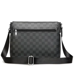 Stylish Men’s Genuine Leather Large Capacity Cartoon Messenger Bag with Custom Logo Durable and Waterproof