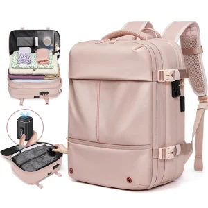 Stylish Minimalist Oxford Material Backpack Daily Dry wet Separation with USB Anti theft Expandable Unisex Compression Backpack