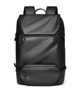 Stylish Simple PU Waterproof Wear-resistant Fabric Laptop Bag Men’s Backpack Suitable for Daily Attendance Class