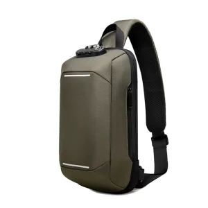 Summer Fashion Casual Oxford Anti-theft Men Chest Bag Multi-functional Waterproof USB Portable Single Shoulder