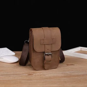 Summer Fashion Men’s Retro Single Shoulder New European American Large Capacity Wallet Crossbody Bag