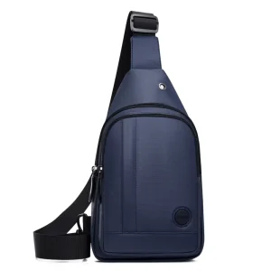 Synthetic Leather Chest Bag Men’s Locomotive Bag Riding Single Shoulder Chestbag Fanny Pack Crossbody Waist Bag