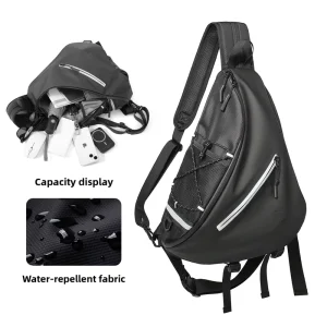 TANGCOOL Men’s Waterproof Sling Crossbody Bag Convertible Shoulder Backpack Multi Pocket Anti Theft for Travel Cycling Daily Use