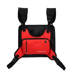 TINYAT Chest Bag Hip Hop Tactical Streetwear Waist Pack Unisex Outdoor Functional Vest Bags Chest Rig Bag