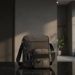 TOUGH Waterproof Zipper Lightweight Durable Polyester Logo Men’s Messenger Sling Bag for Daily Use
