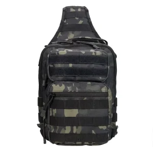 Tactical Chest Sling Bags with MOLLE Webbing Anti Theft GPS USB Adjustable Strap for Men Outdoor EDC Shoulder Messenger Bag