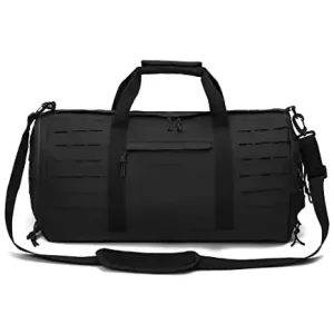 Tactical Men’s Sport Gym Fitness Duffel Bag with Zipper Closure Shoe & Ball Compartments Weekender Travel Bag