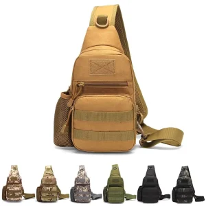 Tactical Shoulder Bag Hiking Backpack Men’s Nylon Outdoor Hunting Camping Fishing Molle Hiking Chest Sling Bag