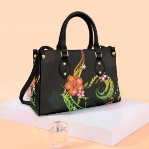 Tahiti Polynesian Bags Women’s Men’s Handbags Hibiscus Design PU Leather Elegant Crossbody Bag
