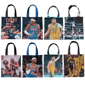 Tapestry Tote Bags Woven Laptop Hand Bag Folding Anti-Theft Sling Bag Basketball Sports Outdoor Bags