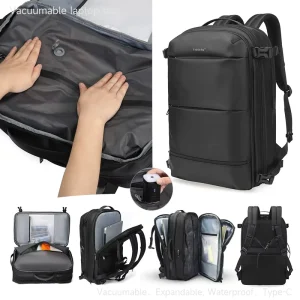 Tigernu Luxury Waterproof Large Capacity Anti Theft Women Men Vacuum Compression Travel Backpack With TSA Lock
