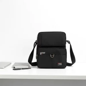 Tough Men’s Premium Fashion Polyester Waterproof Lightweight Shoulder Bag with Zippered Compartment Factory Direct Supply