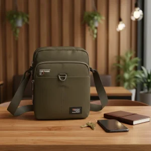 Tough Warrior Men’s Fashion Lightweight Crossbody Bag Waterproof Polyester Casual Shoulder Bag for Men