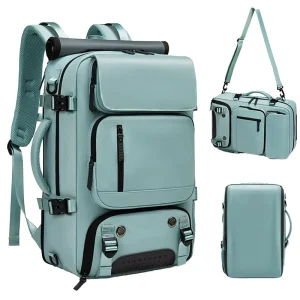 Travel Backpack For Women Men Carry On Backpack Fits 16” Laptop Waterproof Convertible Backpack With Shoe Compartment