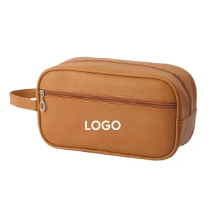 Travel Business Trip Supplies Outdoor Men’s Geometric Durable Zipper PU Portable Cosmetic Bag Large Capacity Customizable Size