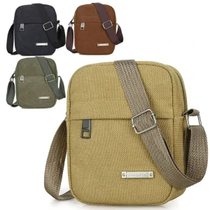 Travel Handbags Outdoor Shoulder Messenger Bag Men’s Bag Small Backpack Canvas Mobile Phone Package