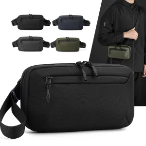 Trend Fashion Portable Shoulder Bag Nylon Zipper Closure Large Capacity Sling Bag Men’s Waterproof Custom Utility Chest Bag