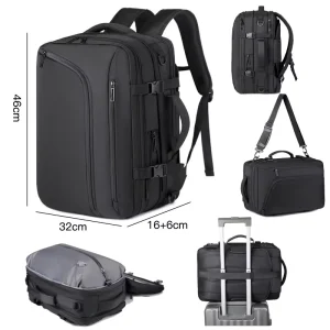 Trending 16 Inch Expandable Waterproof Travel Backpacks Men Business Laptop Backpack With Valve Vacuum Compression Backpack