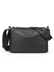 Trending Luxury Business Casual Men’s Crossbody Shoulder Messenger Bag PU Fashion Letter Waterproof Small Size Daily