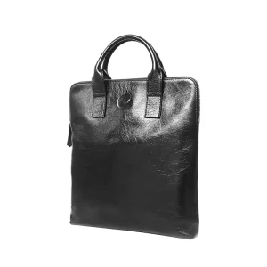 Trendy Genuine Leather Laptop Briefcase for Men Customizable Men’s Leather Bag