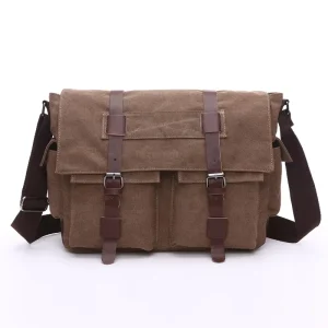 Trendy Large Capacity Luxury Men Canvas Shoulder Messenger Bag