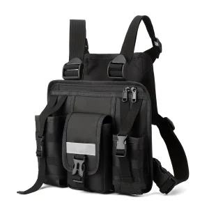 Trendy Large Capacity Men’s Chest Bag Adjustable Shoulder Straps Multiple Pockets Vest Bag