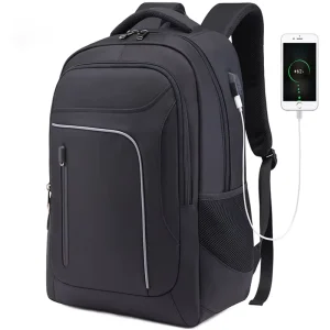 Trendy Men’s Business Backpack Large Capacity Double Shoulder Bag for School & Travel Laptop Backpack Durable Bookbag
