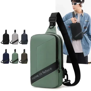 Trendy Men’s Chest Bag and Waist Bag Multi Carry Pouch for Sports and Travel with Fashion Design