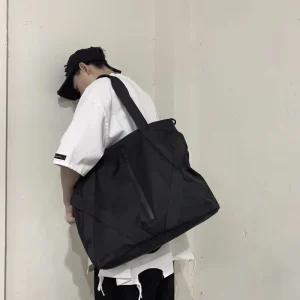 Trendy Men’s Crossbody Bag Portable Large Capacity Casual Men’s Shoulder Bag Student Personality Hip Hop Sports Tote Bag