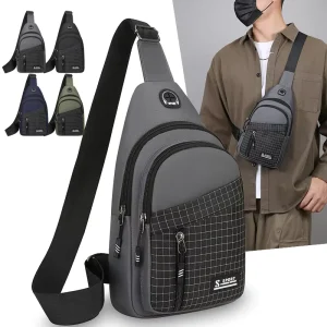 Trendy Men’s Crossbody Bag for Outdoor Activities Single Shoulder Crossbody Bag Casual Travel Small Backpack
