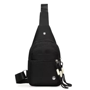 Trendy Men’s Crossbody Sling Waterproof Durable Oxford Chest Bag Anti-Theft Lightweight for Travel Sports and Daily Use