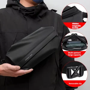 Trendy Minimalist Multifunctional Men’s Crossbody Shoulder Bag Large Capacity Waterproof Go-out Diagonal Messenger Bag