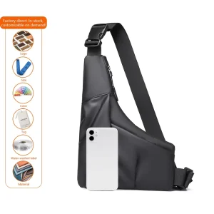 Triangular Crossbody Bag Fashionable and Casual Chest Bag Lightweight and Water resistant Men’s Backpack
