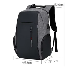 USB Charging Men’s Laptop Backpack Waterproof Oxford Business Bag with Custom Logo Large Capacity Anti Theft Work Backpack