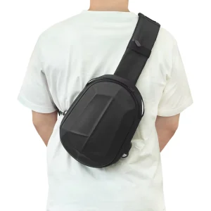 USB Port EVA Hard Shell Shoulder Sling Chest Bag Waterproof Outdoor Crossbody Bag for Men or Women