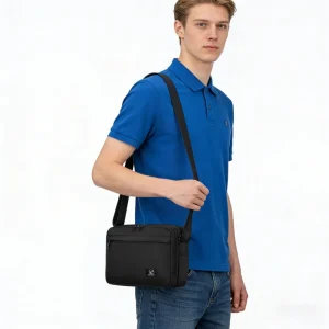 Ultra Slim Pocket Crossbody Bag Hidden Zipper Lightweight Nylon Waterproof Crossbody Bag for Outdoor