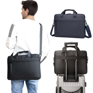 Unisex Business Waterproof Briefcase Multifunctional Trolley Strap Sports Durable Structure Single Shoulder Crossbody Handbag