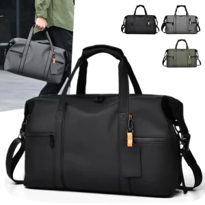 Unisex Custom Large Capacity Gym Duffle Bag Dry Wet Separation Travel Luggage PU Leather Duffel Bag