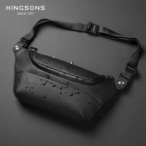 Unisex Fashionable Business Men’s Chest Bag Zipper Simple Large Capacity Waterproof Lightweight Single Shoulder Bag Phone