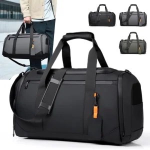 Unisex Gym Tote Bag Large Capacity Waterproof Sports Travel Bag Shoe Storage Men’s Business Trip Customizable Fitness