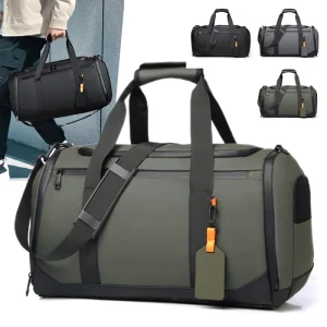 Unisex Gym Tote Bag Large Capacity Waterproof Sports Travel Bag Shoe Storage Men’s Business Trip Customizable Fitness